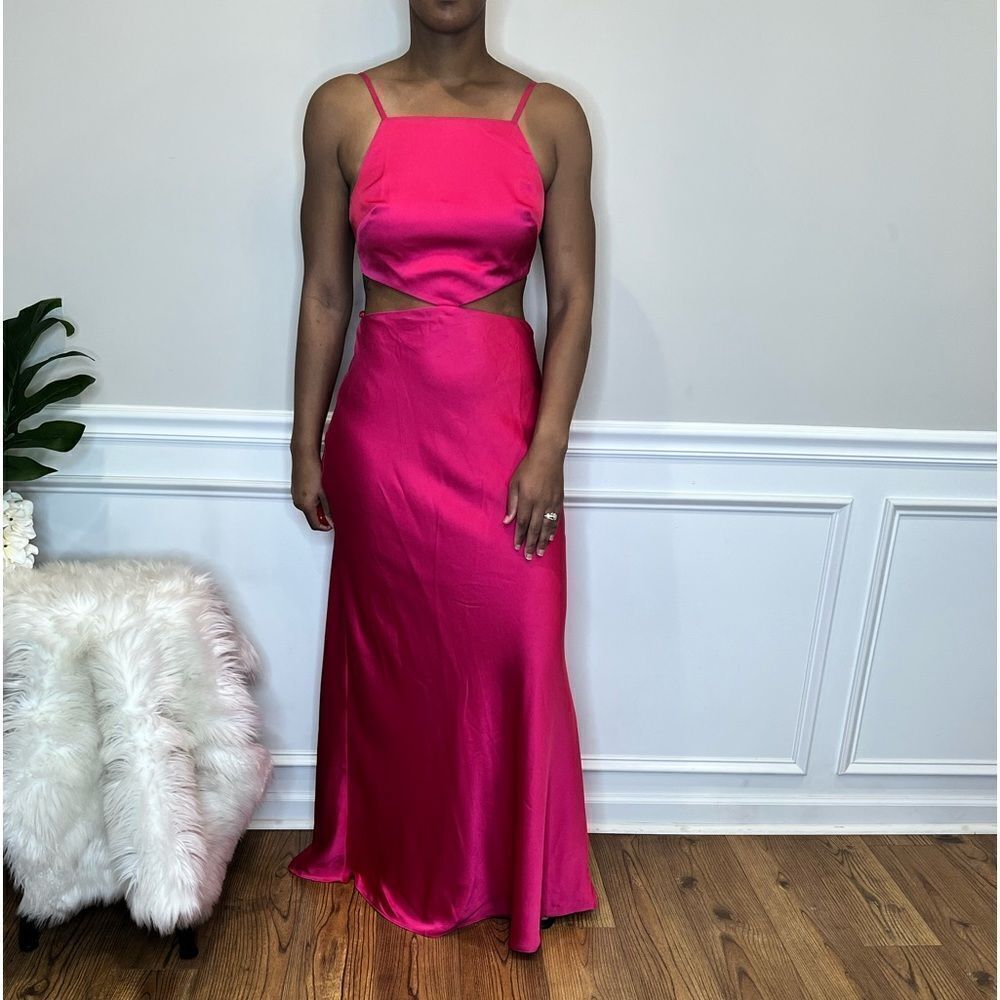 032 Free People X Fame and Partners Hot Pink Liv Maxi Dress
